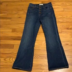 Madewell Jeans, Flea Market Flare Button Fly, 25